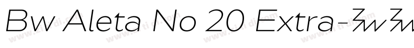 Bw Aleta No 20 Extra字体转换